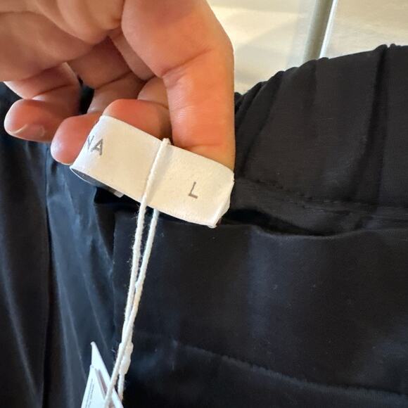 GRANA -NWT- Black Tencel Side Slit Career Pants Trousers | Large - Picture 9 of 12